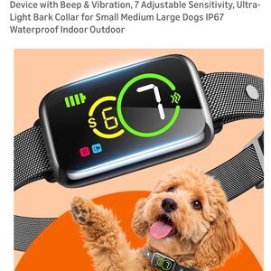 Smart Dog Bark Collar with Adjustable Sensitivity - Black